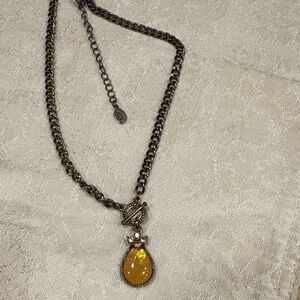 2028 Gold & Pink Pendant Necklace